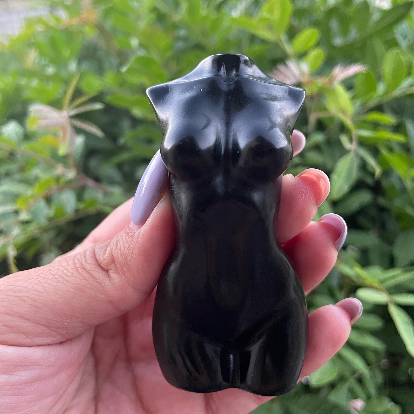 Obsidian Goddess Body Carving
