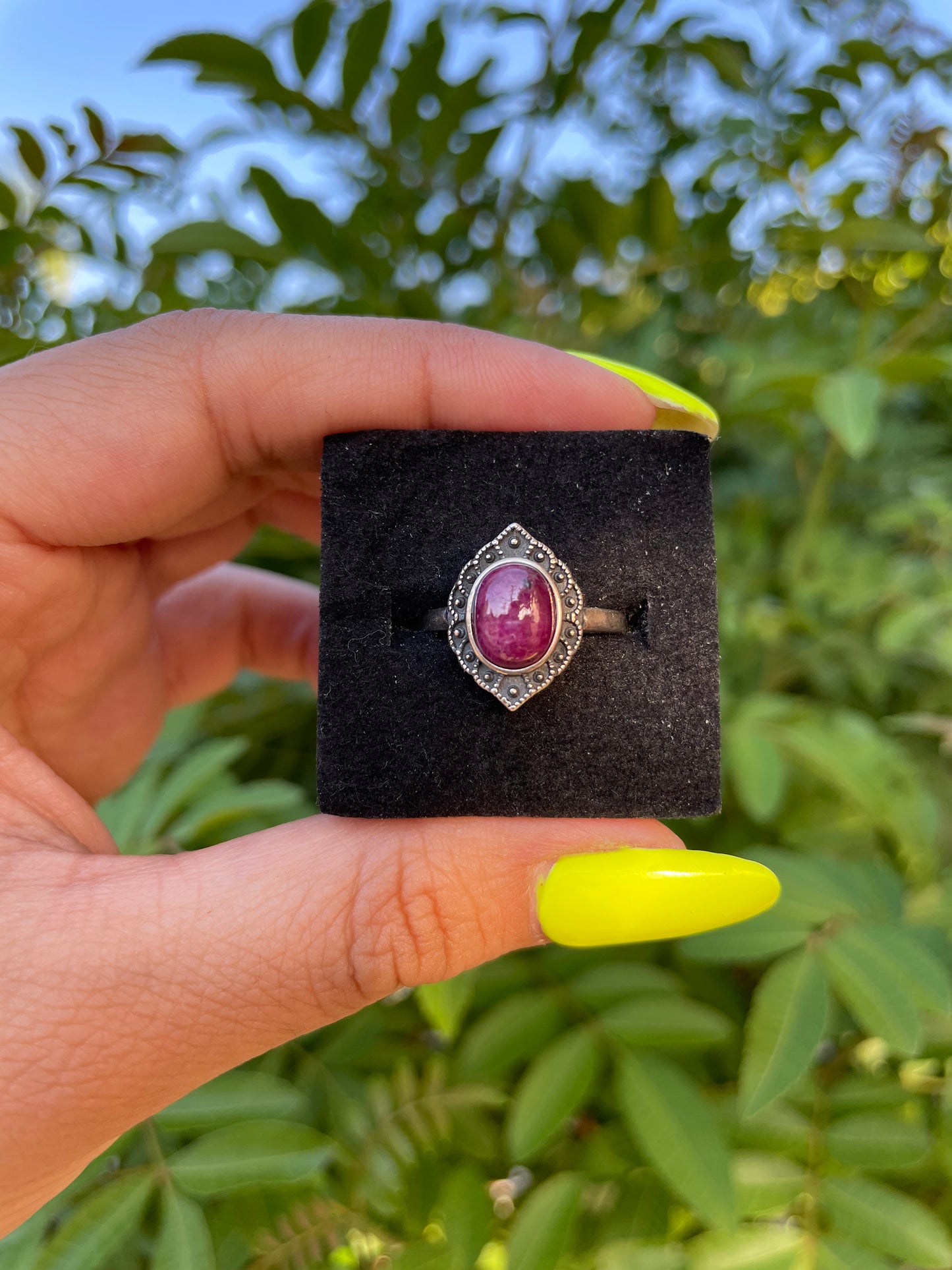 Ruby .925 Sterling Silver Ring