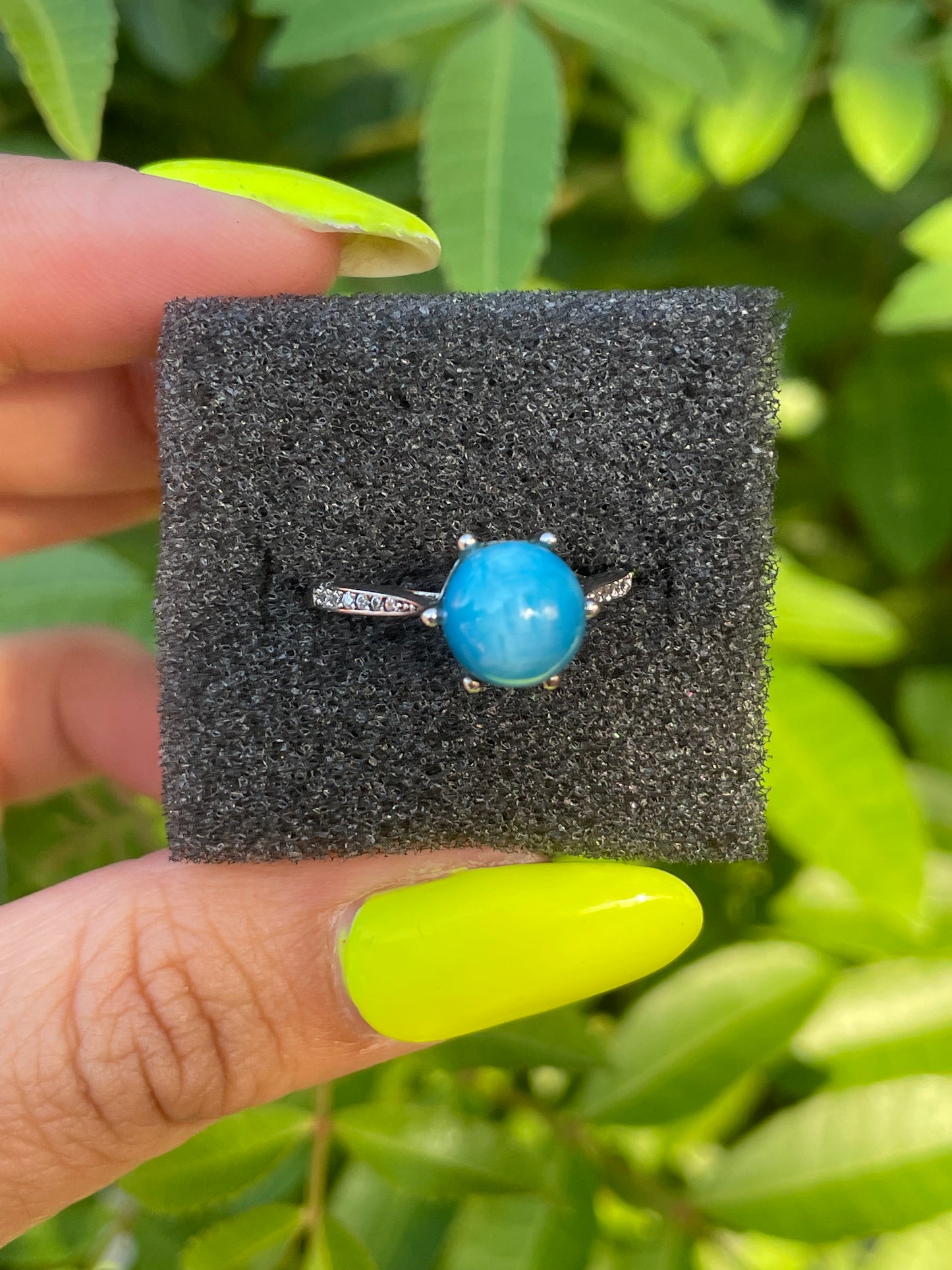 Blue Apatite .925 Sterling Silver Ring