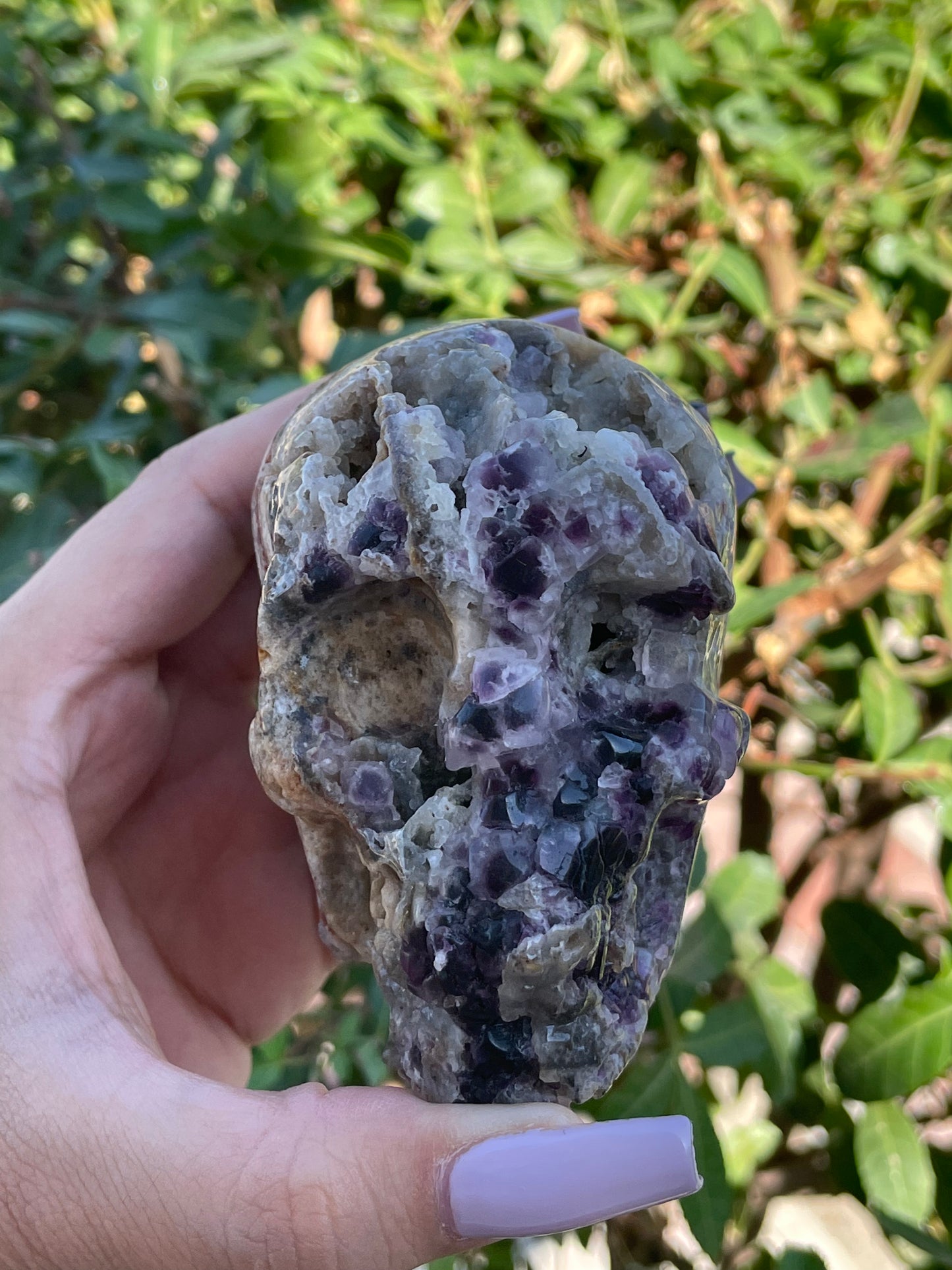 Purple Sphalerite Skull