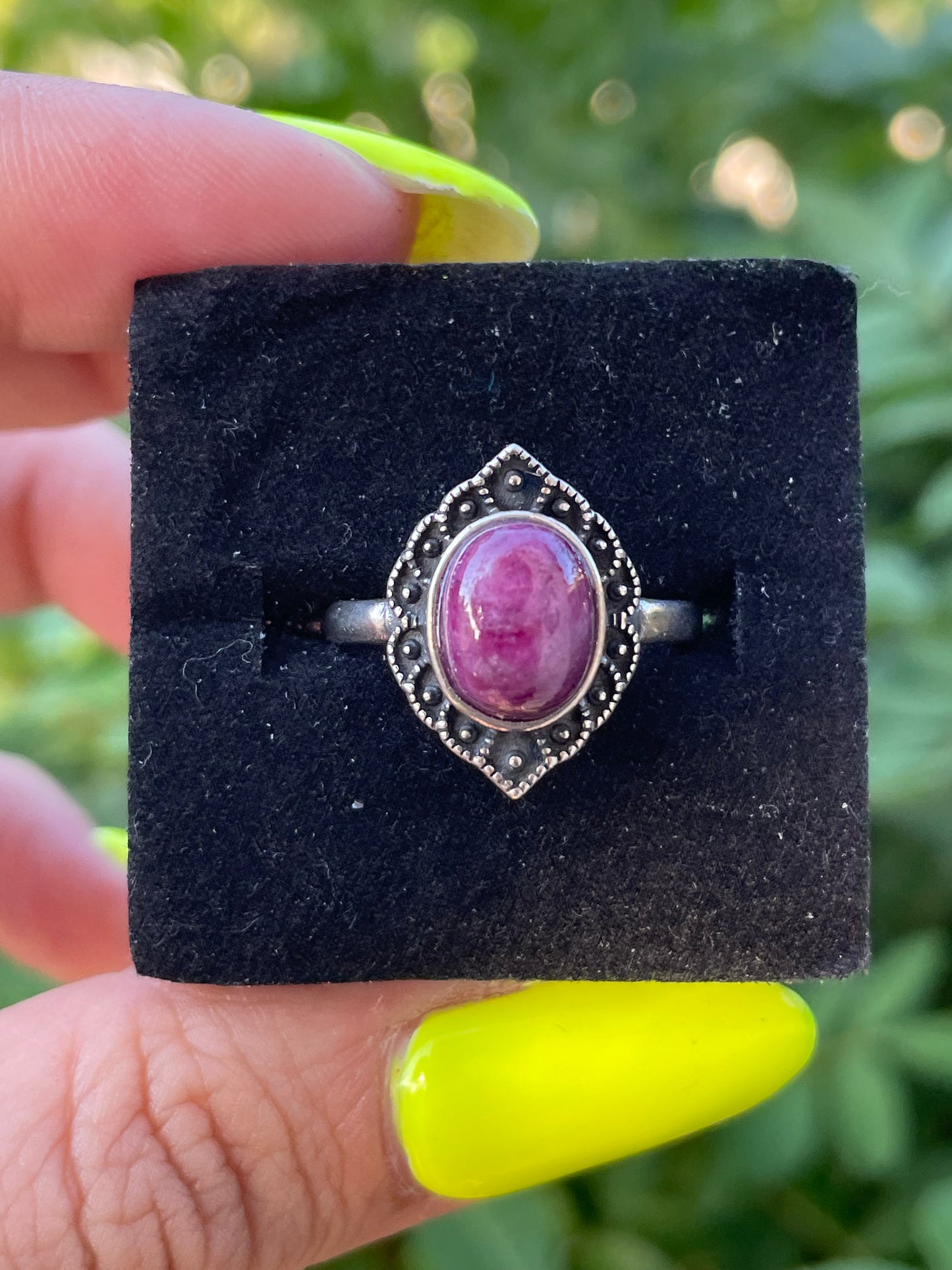 Ruby .925 Sterling Silver Ring