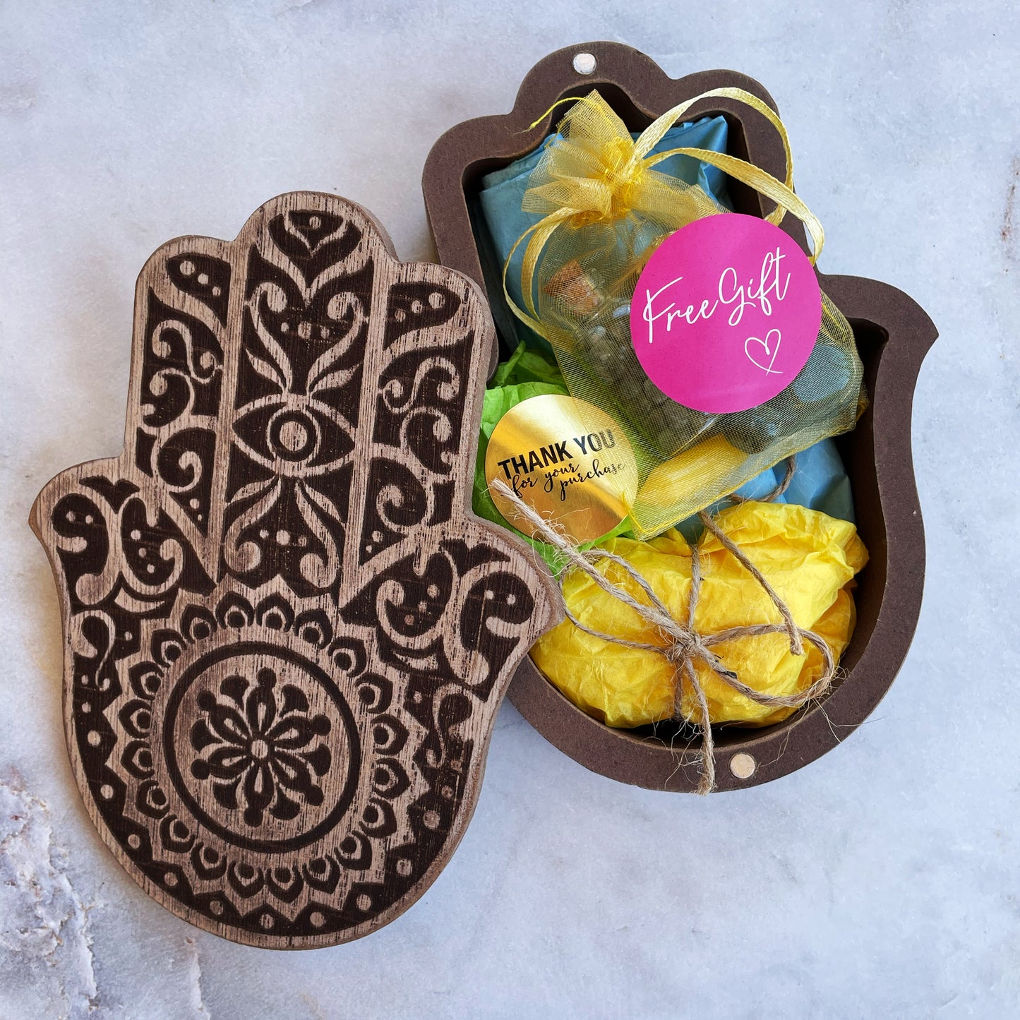 Hamsa Trinket Mystery Crystal Box