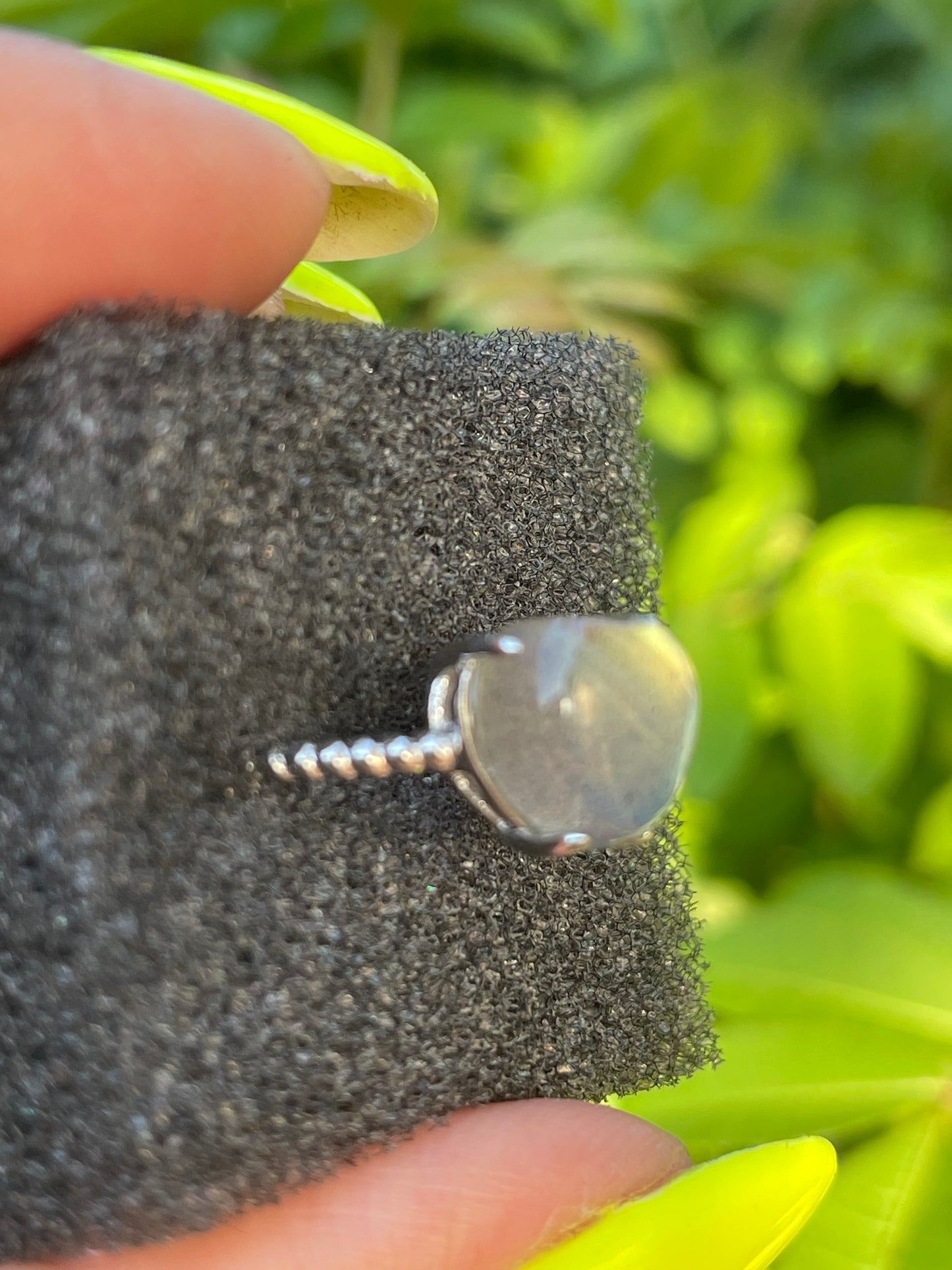 Labradorite Heart .925 Sterling Silver Ring