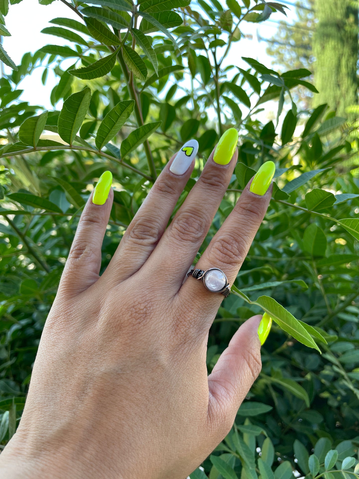 Rose Quartz Wire Wrapped Ring