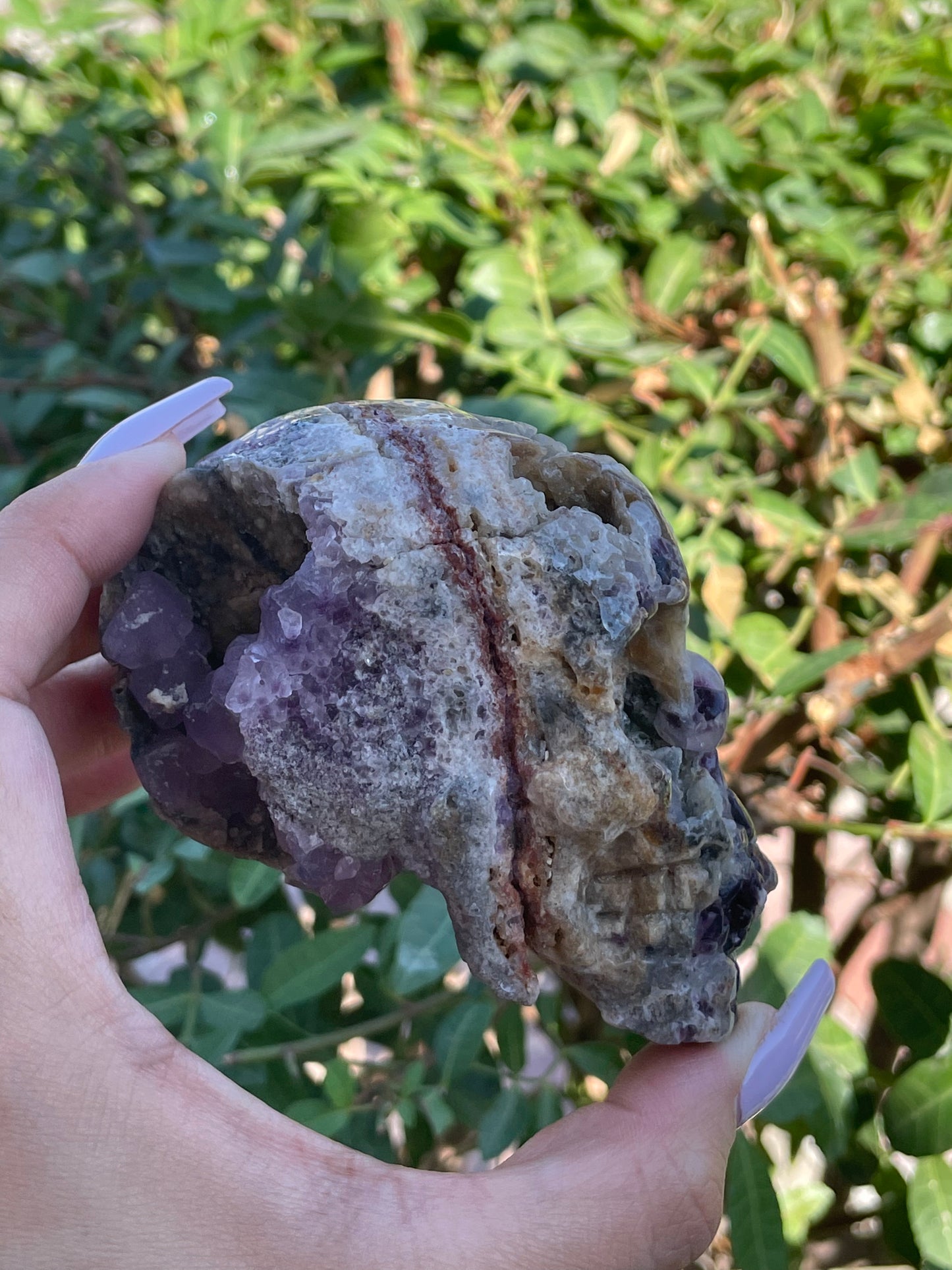 Purple Sphalerite Skull