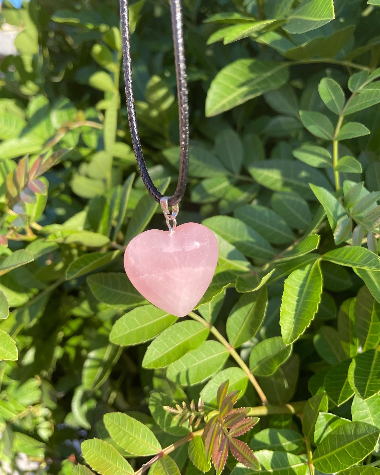 Rose Quartz Heart Necklace