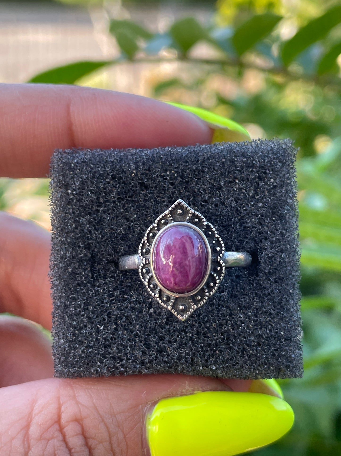 Ruby .925 Sterling Silver Ring