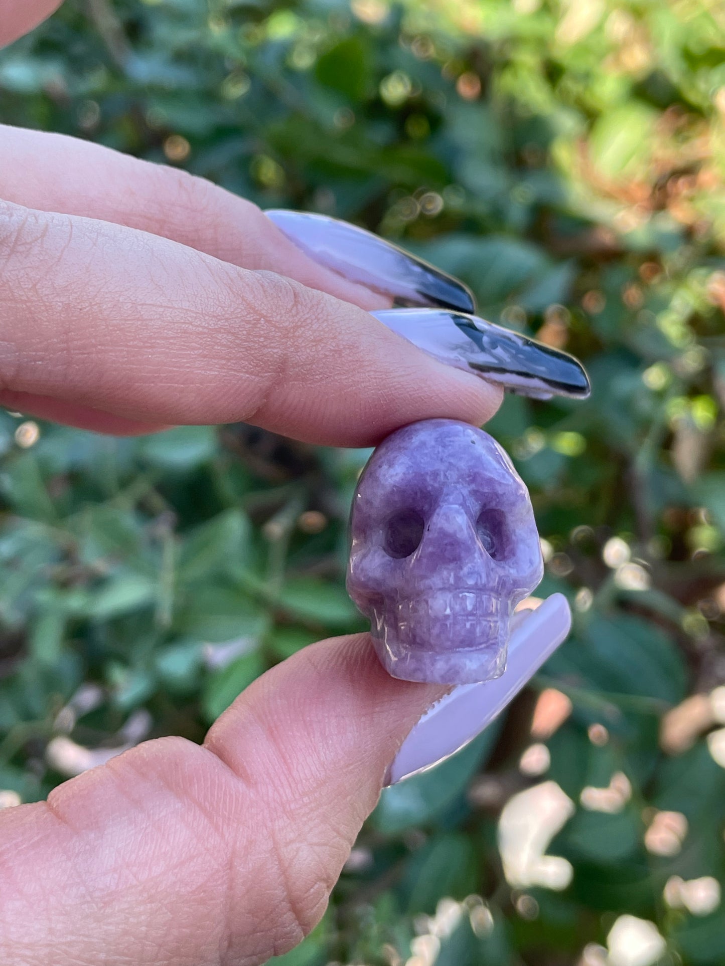 Lepidolite Skull