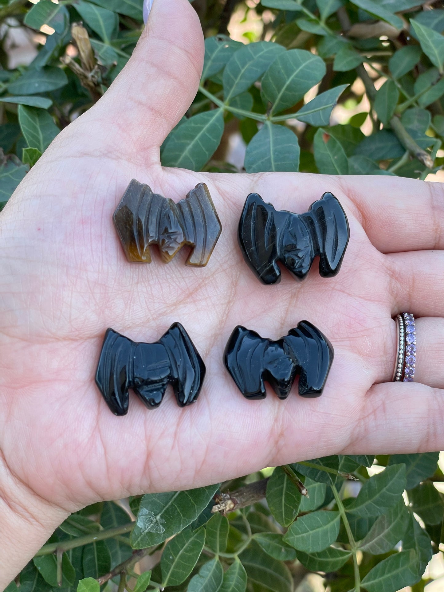 Bat - Obsidian / Tiger Eye