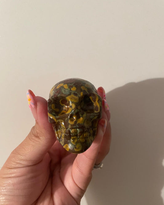 Azubalite Jasper Skull
