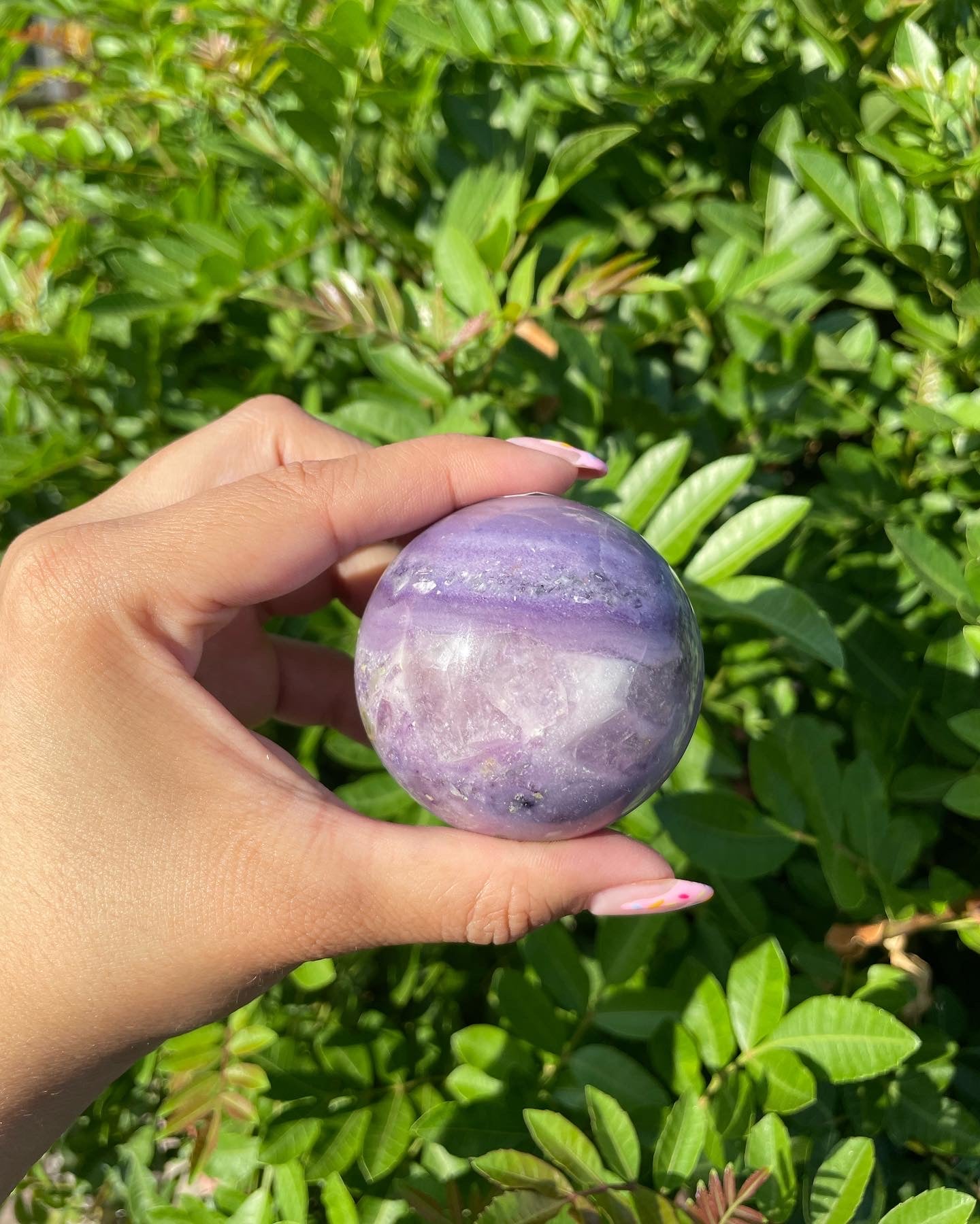 Silky Purple Fluorite Sphere
