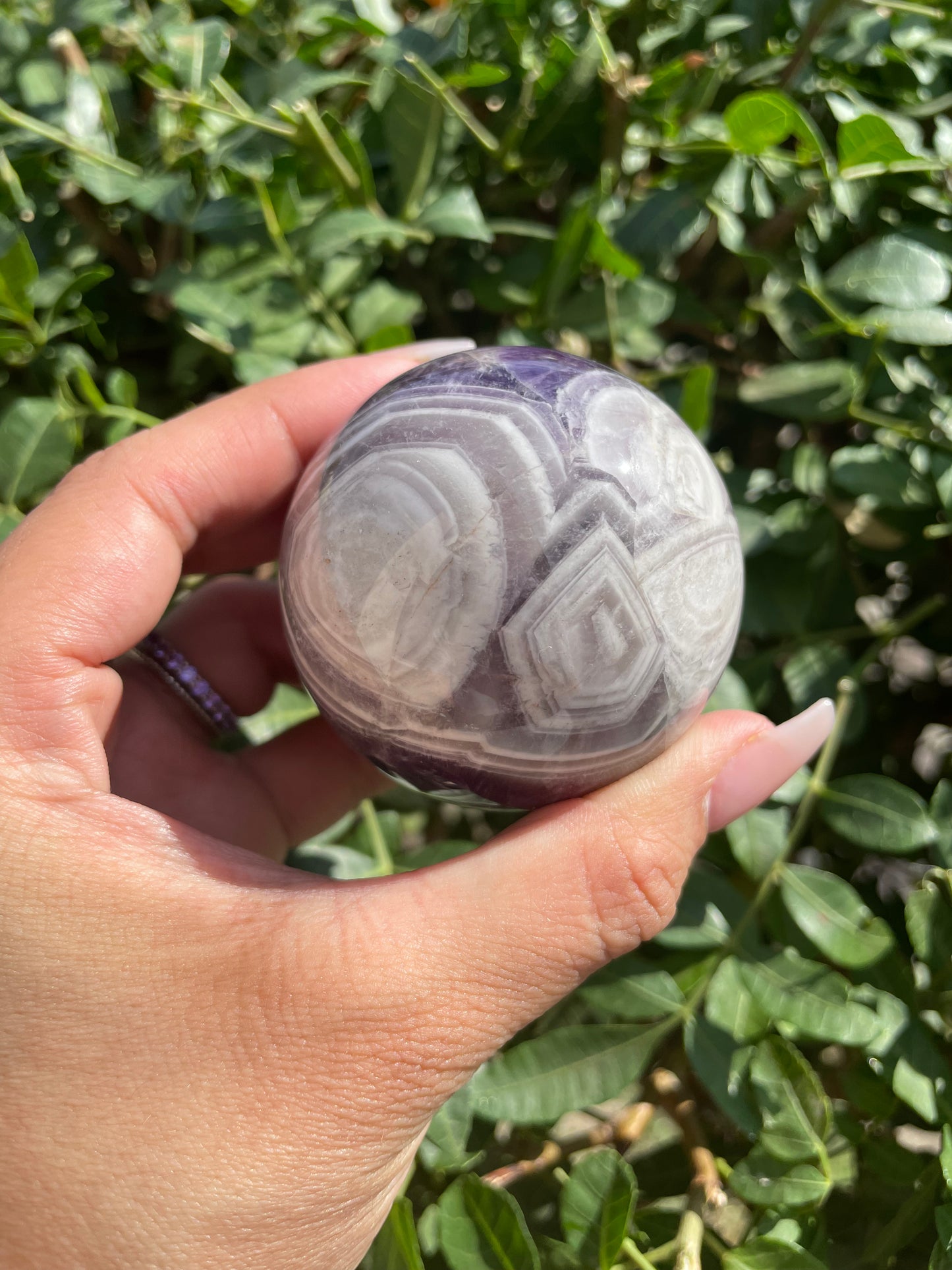 Chevron Amethyst Sphere