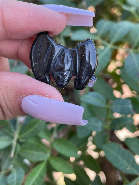 Bat - Obsidian / Tiger Eye