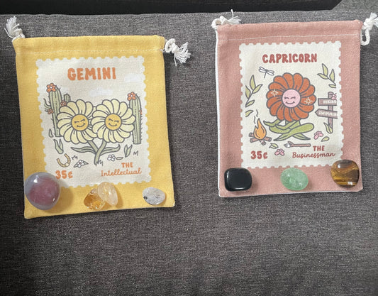 Capricorn & Gemini Crystal Bags